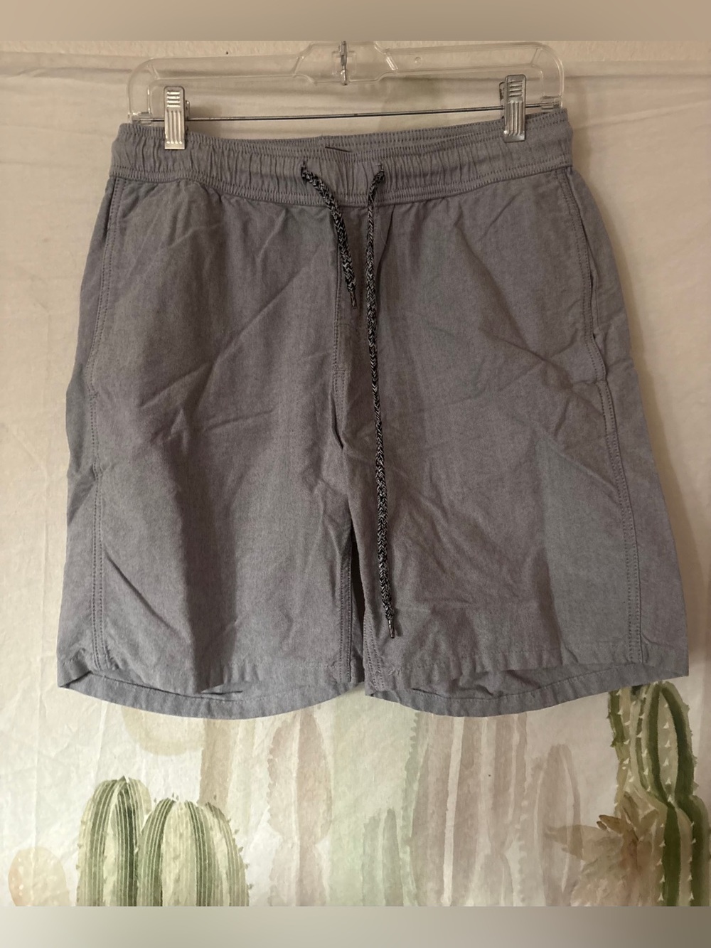 CATCH SURF - MEN'S MEDIUM -Gray DRAWSTRING WAIST COTTON SHORTS 🌵Large
